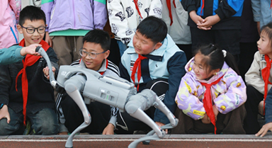 湖北巴东：智能机器狗进乡村小学