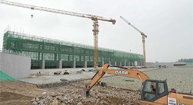 兰沟洼蓄滞洪区工程建设忙