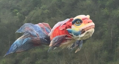 梦幻一幕！田野间邂逅非遗鳌鱼灯