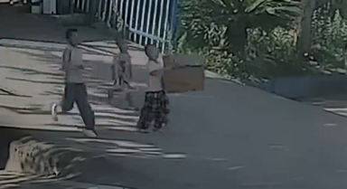 三位小朋友救助国家二级保护动物
