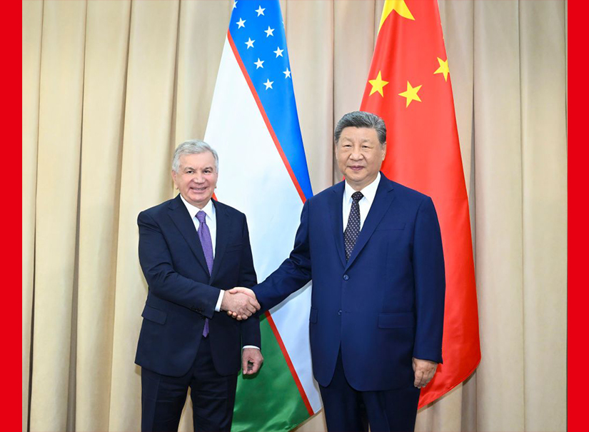 习近平会见乌兹别克斯坦总统米尔济约耶夫